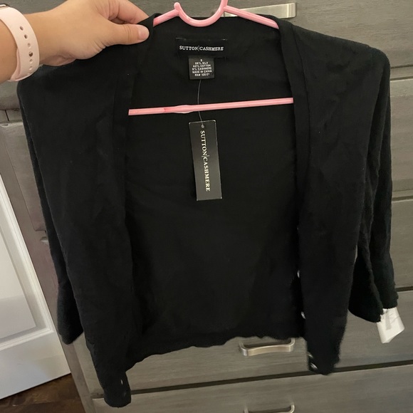 Black short sleeve cardigan - Picture 1 of 3